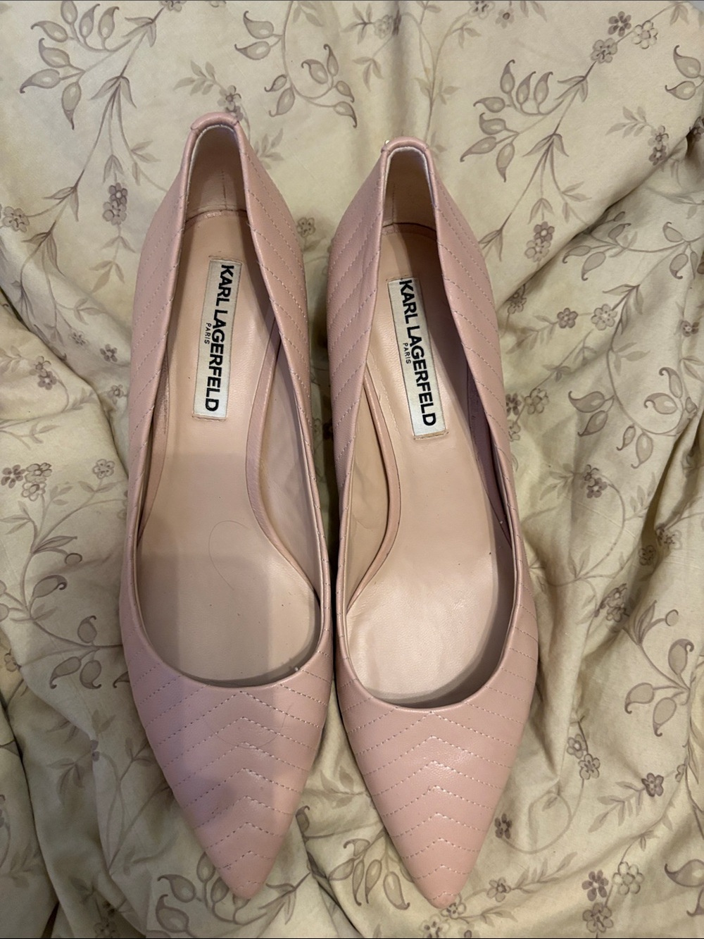 Karl Lagerfeld Paris Rosette Quilted Pointed-Toe Pumps